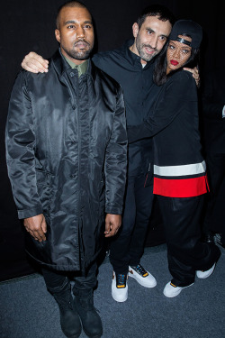 Hellyeahrihannafenty:  Kanye West, Riccardo Tisci &Amp;Amp; Rihanna - Givenchy Back