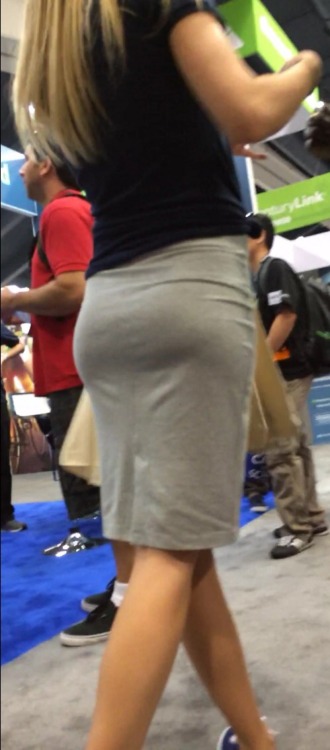 creepshotcandids:One of my ATF! Look at the super sexy booty highlighted by her skirt. Damn!