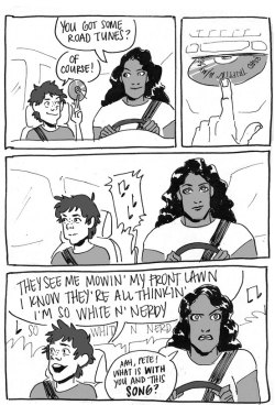 hannahblumenreich:  one of these people is about to be murdered can you guess who(also, this comic makes no sense if you don’t know the weird al song “white &amp; nerdy.” so. sorry about that.)