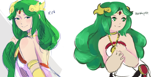 verifying:  art style meme from twitter.. + palutena  im so so so dead rn  