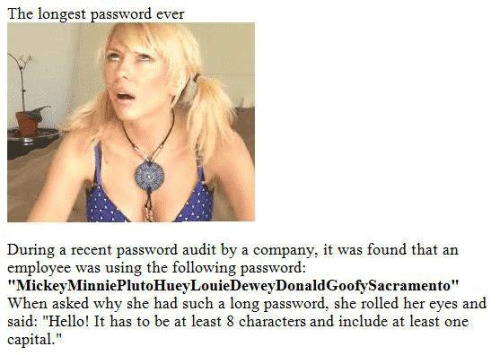 laughhard:  The longest password