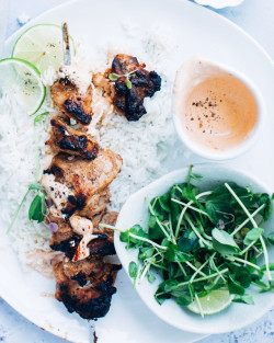 foodfuck:grilled butter chicken skewers