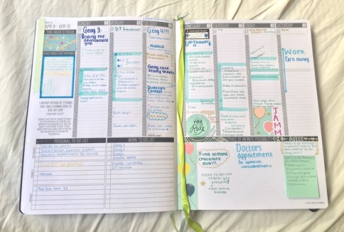 disneygirlstudies:My blue/green passion planner spread for last week, it was very busy with lots of 