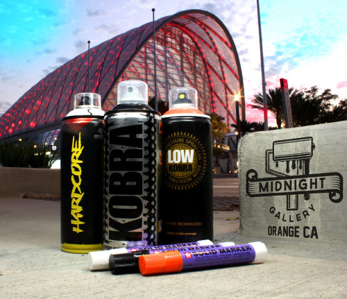 I own and operate a street art supply shop in Orange, CA called Midnight Gallery