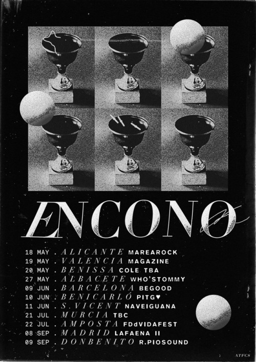 ENCONO presenta CENTRAAL18 may . alicante, marearock19 may . valencia, magazine20 may . benissa, col