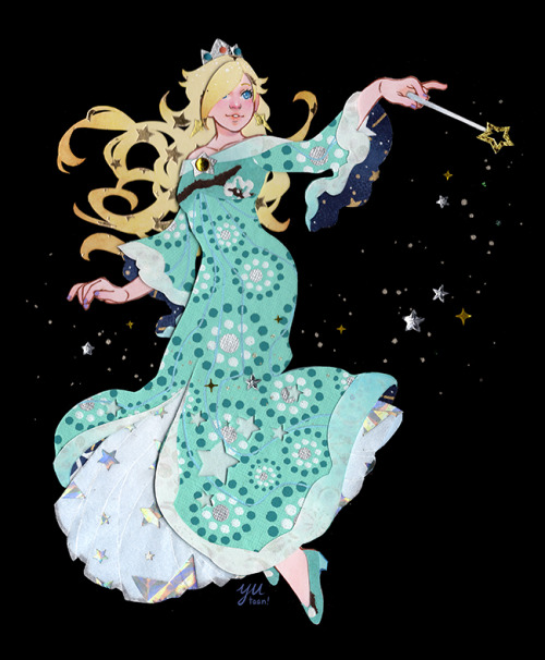 Papercraft Commission Of Rosalina From Super Mario Galaxy! I Gleefully Pulled Out Every Star-patterned