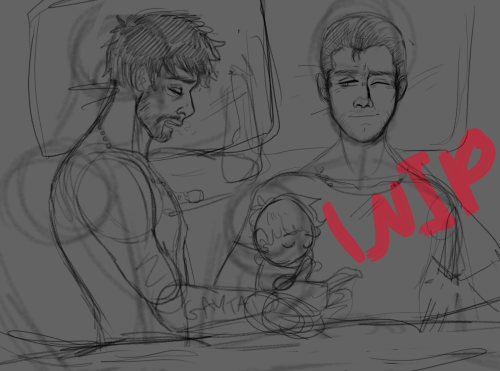 ignore how rough this is im trying my best but&hellip;. woods and mason being dads has been consumin