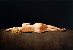 artbeautypaintings:  Ann-Sofie reclining nude - Jeffrey Gold