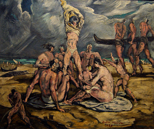 blastedheath: André Maire (French, 1898-1984), Les Baigneurs, 1937. Oil on canvas, Musée des Beaux-Arts, Orléans. 