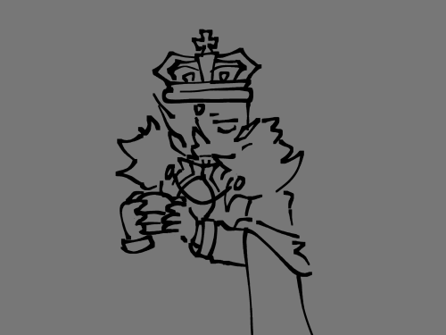 Cruel King Eating A Burger