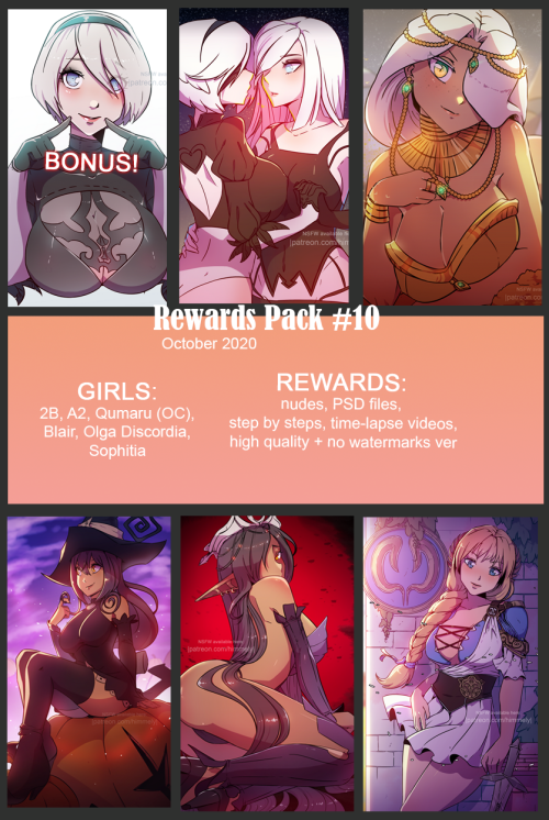 This old #10 Rewards Pack (October 2020) just aired on my Gumroad. You may choose between SFW and NS