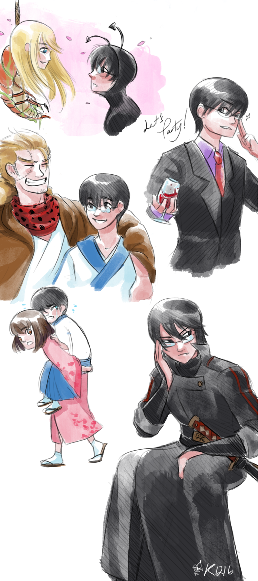 glymocli:  k1216:Precious glasses-wearing-a-human`s sketch dumpIf Shinpachi wasn`t