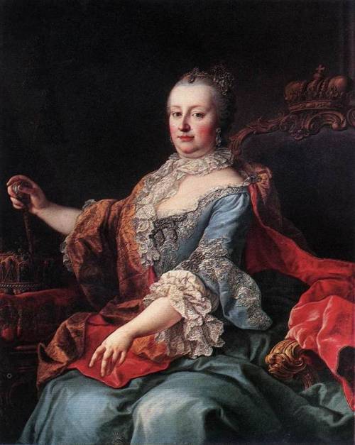thehistoryofheaviness: Martin van Meytens, Kaiserin (Empress) Maria Theresa of Austria, 1750′s