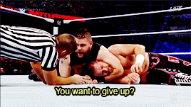 mithen-gifs-wrestling:  Quality headlock time with Kevin and Sami. 
