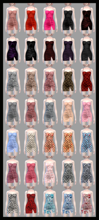 [sudal] Chain strap dress 2▶  All lod▶  Nomal map▶  35 swatch♥ Thanks for all CC creators ♥▶ Don’t s