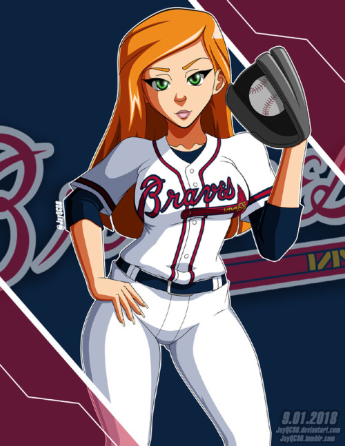 Gwen Tennyson of &quot;Ben 10: Alien Force&quot; with @atlantabraves gear.Thanks for st