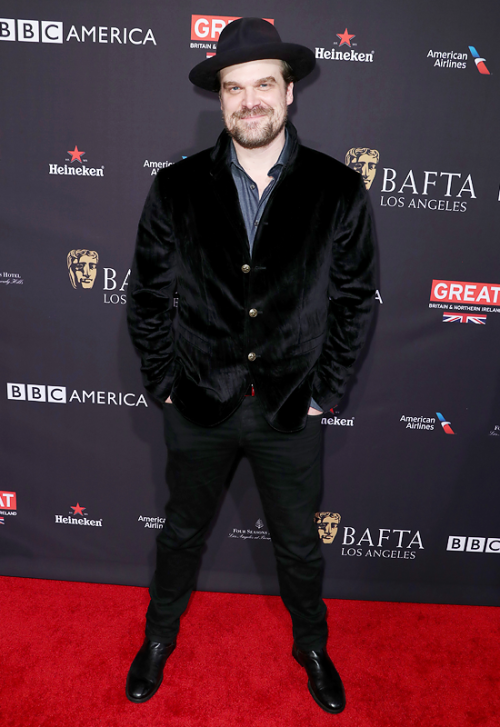 David Harbourattends the BAFTA Los Angeles Tea Party at Four Seasons Hotel on January 6, 2018 in Los