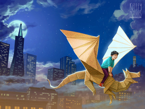 The boy who could bring origami to life.Read about the process behind this illustration at my blog!