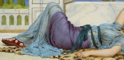 lemarechaldefer-deactivated2015: art in details: women in Classical dress by John William Godward (1