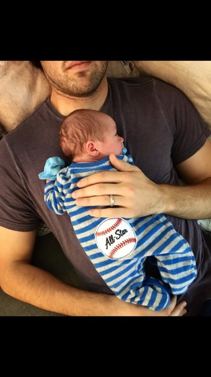 Baseball Wives and Girlfriends — Robbie Ray and his son