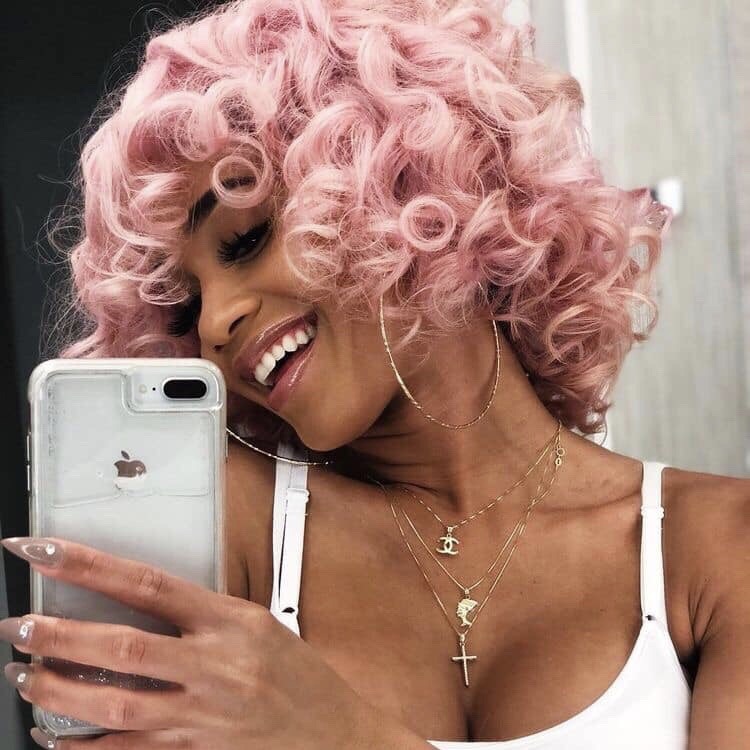 ? ??????? ????? — pink hair on brown skin ?