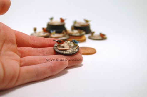 Birds Feeding on Bread Away with the Fairies by Laura Brownhillwww.etsy.com/uk/shop/Cou