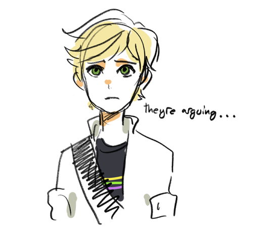 caprette:  lettersiarrange:  Imagine if Alya and Marinette got into an argument because Alya was tired of Marinette never facing her fears and talking to Adrien. So Marinette, enraged and determined to prove Alya wrong, storms over to Adrien and says