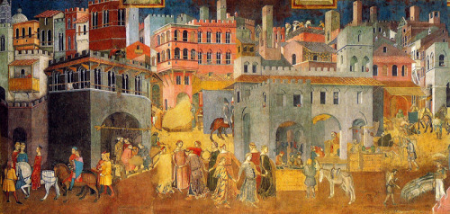 Ambrogio Lorenzetti, The Effects of Good Government in the City, from The Allegory of Good