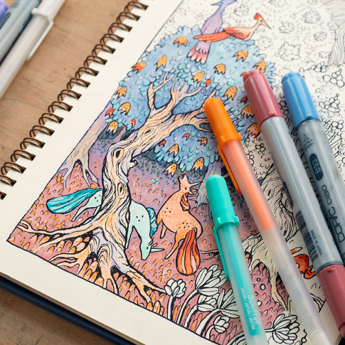 ullathynell:My colouring art book Dusk Magic is available in my shop! It’s a high quality hardcover 