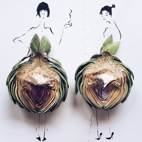 culturenlifestyle:  Fashion Illustrations Use Colorful Foods Artist Gretchen Röehrs composes ingenio