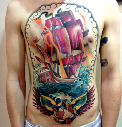 thievinggenius:  Tattoo done by Stu Pagdin. 