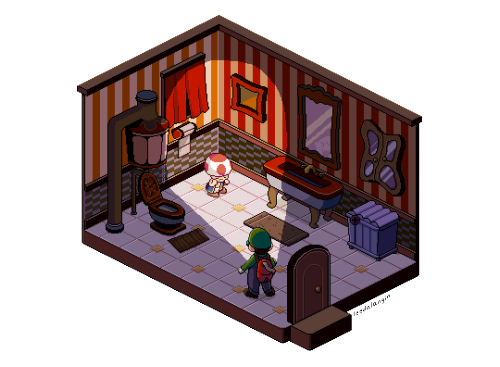 alyssaleandra: luigi’s mansion isometric art!!!!!! i’ve been in a bit of a funk… 