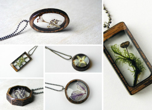 Nature Inspired Wooden Pendants by Erin LaRocque