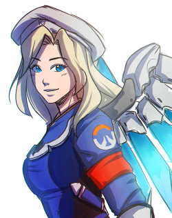 kiwadraws:  Gotta love young Mercy &lt;3