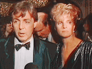 PAUL And LINDA McCARTNEY Interviewed At A Promo Party For The Movie GIVE MY REGARDS TO BROAD STREET.