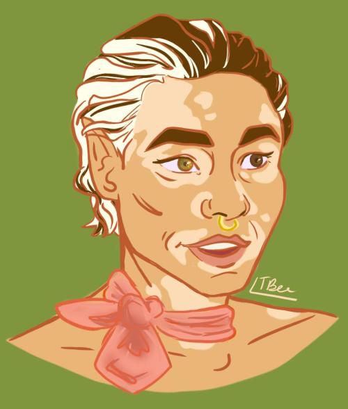 meet Kellen (he/ she/ they) my genderfluid changeling alchemist, they got into alchemy through their