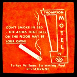 1950sunlimited:  Thompson motel ashtray 