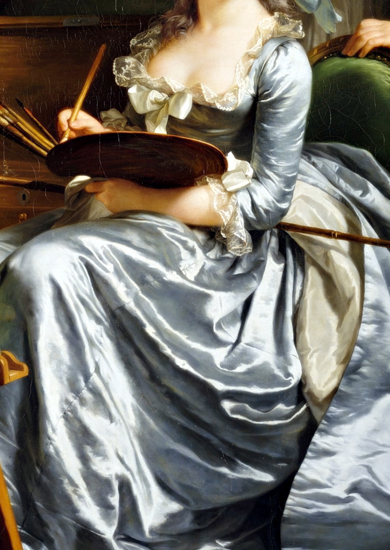 sadnessdollart: Self-portrait with two pupils, The pupils are Marie-Gabrielle Capet