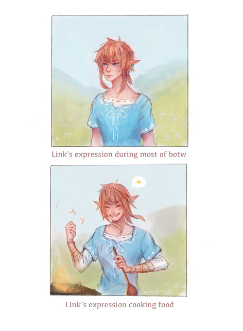 misschibidoodle:Link likes food, okay?I’ve been playing way too much Breath of the Wild lately, but 