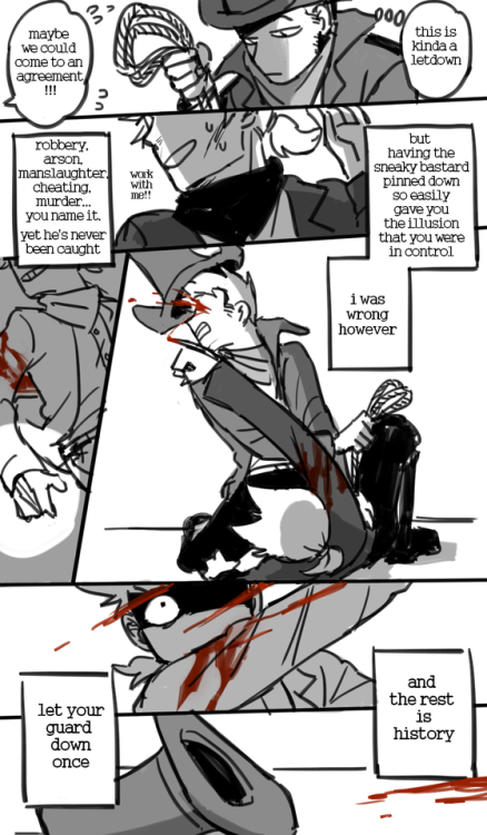 i made a comic about how sheriff thompson lost his eye…and a bonus