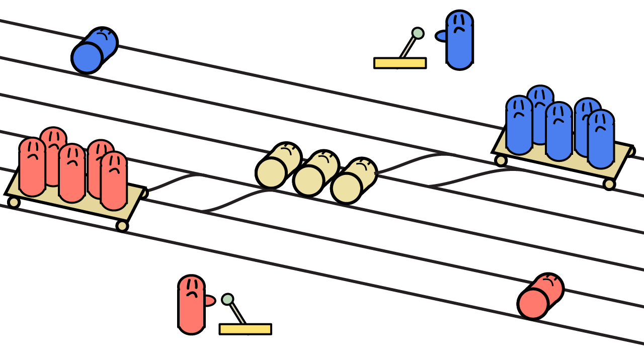 argumate:
“traceexcalibur:
“ INTRODUCING: THE PRISONER’S TROLLEY PROBLEMMA A trolley full of your loved ones is heading down the tracks and will hit another loved one. If you redirect it, it will hit three strangers, but all of your loved ones will...