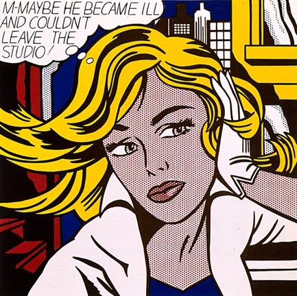 artist-lichtenstein: M-Maybe, 1965, Roy LichtensteinMedium: magna,oil,canvas