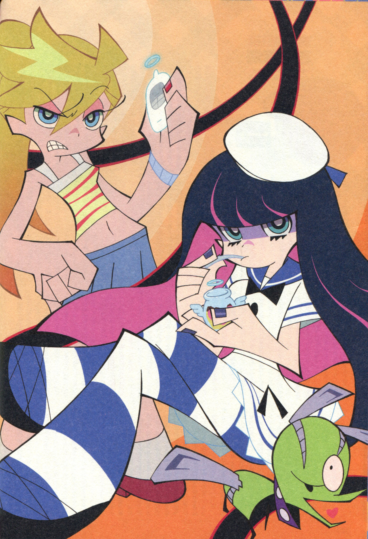 octoswan:  More scans from the Panty and Stocking with Garterbelt art book 