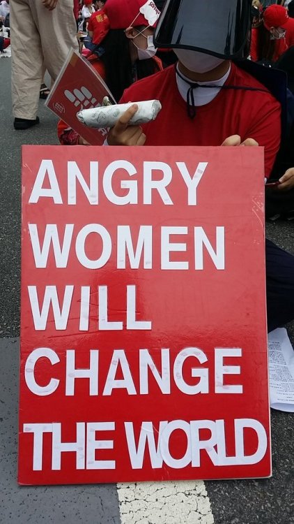 aahanarose:History in the making. More than 20,000 South Korean women angrily urged the government t