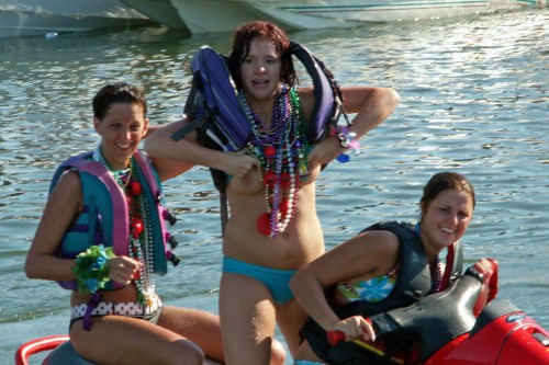 Party Cove Lake of the Ozarks - 3 girls on waverunner