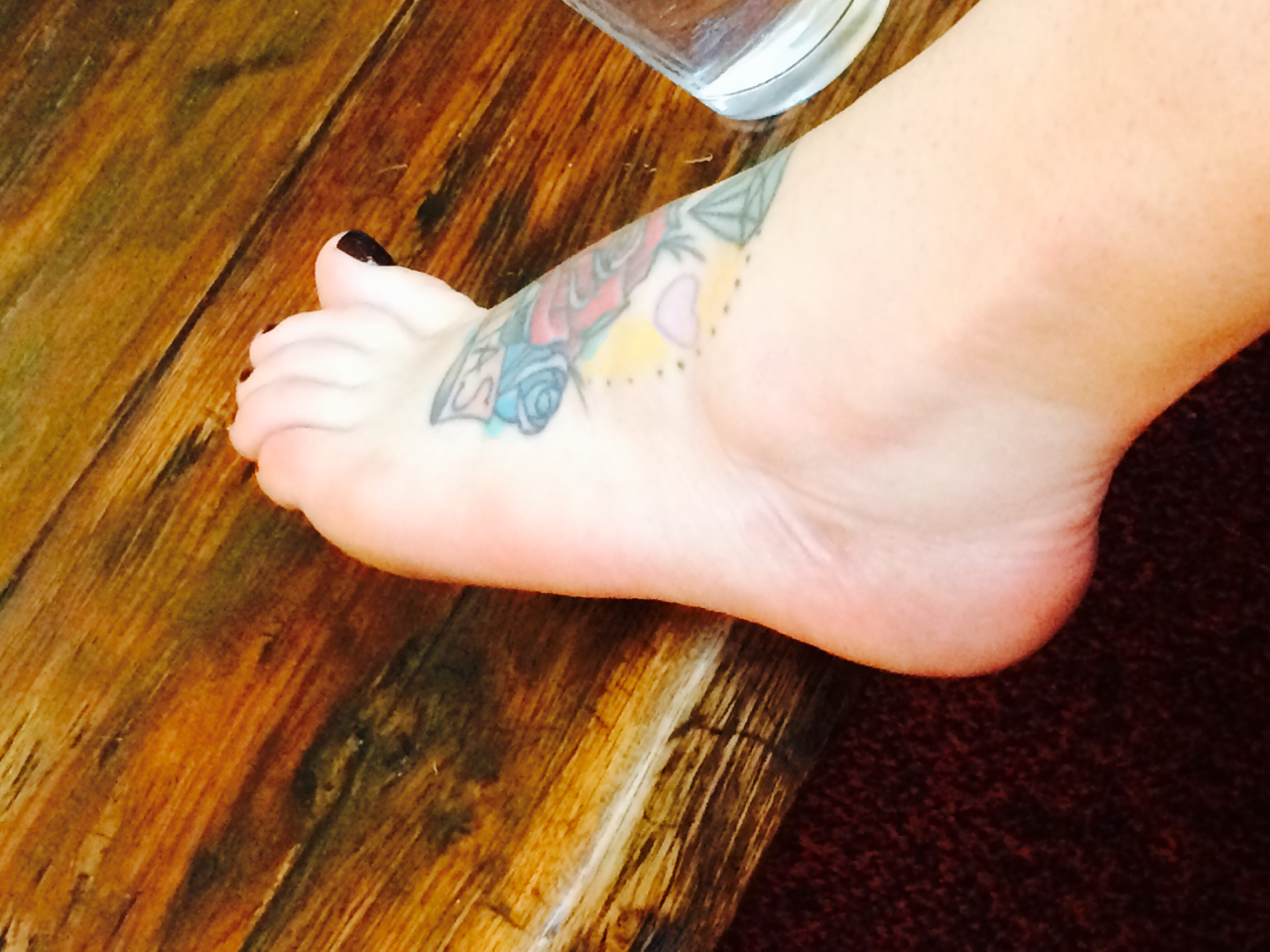 littlesisterwish:  Little sis finally got a pedicure. What do you think of the color