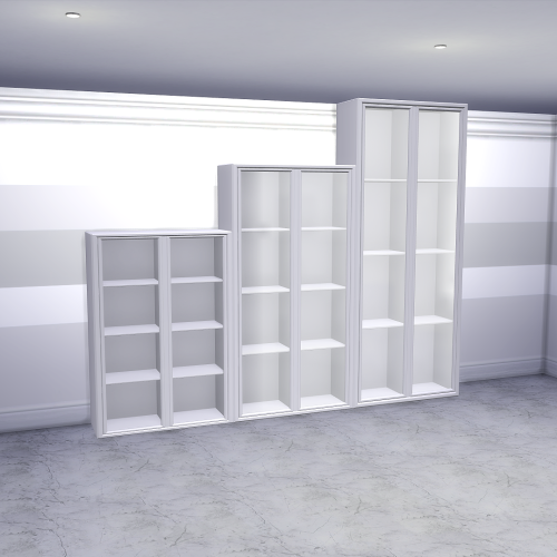 xplatinumxluxexsimsx:Luxe Display Cabinet• Floor-Ceiling // ALL Wall Heights // 2-Tile Width.&b