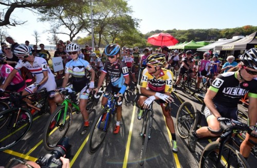 womenscycling: “The elite women’s front row. Caroline Mani (Raliegh Clement) raced with a cas