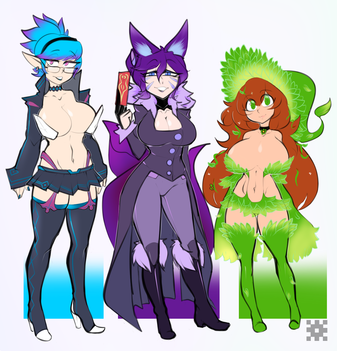 joeydrawss:  @shadowknux32   Silvyana   , Nuria, and @jelly-filled-zombie CharuMagical