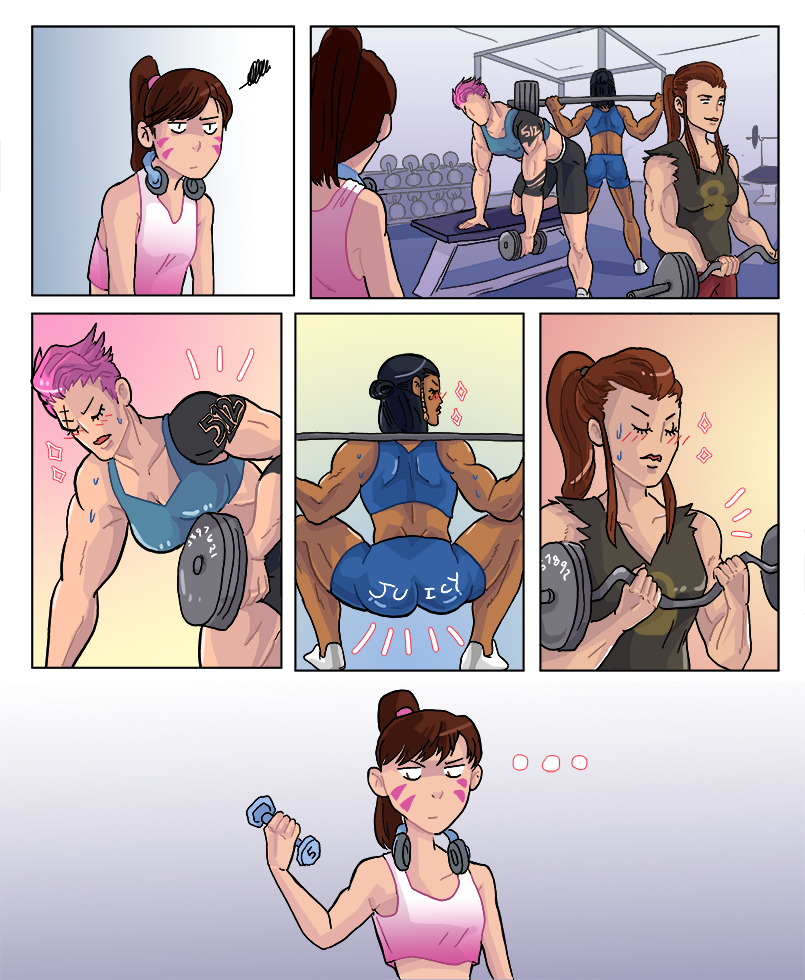 ro-wain: She just wants to work out in peace.